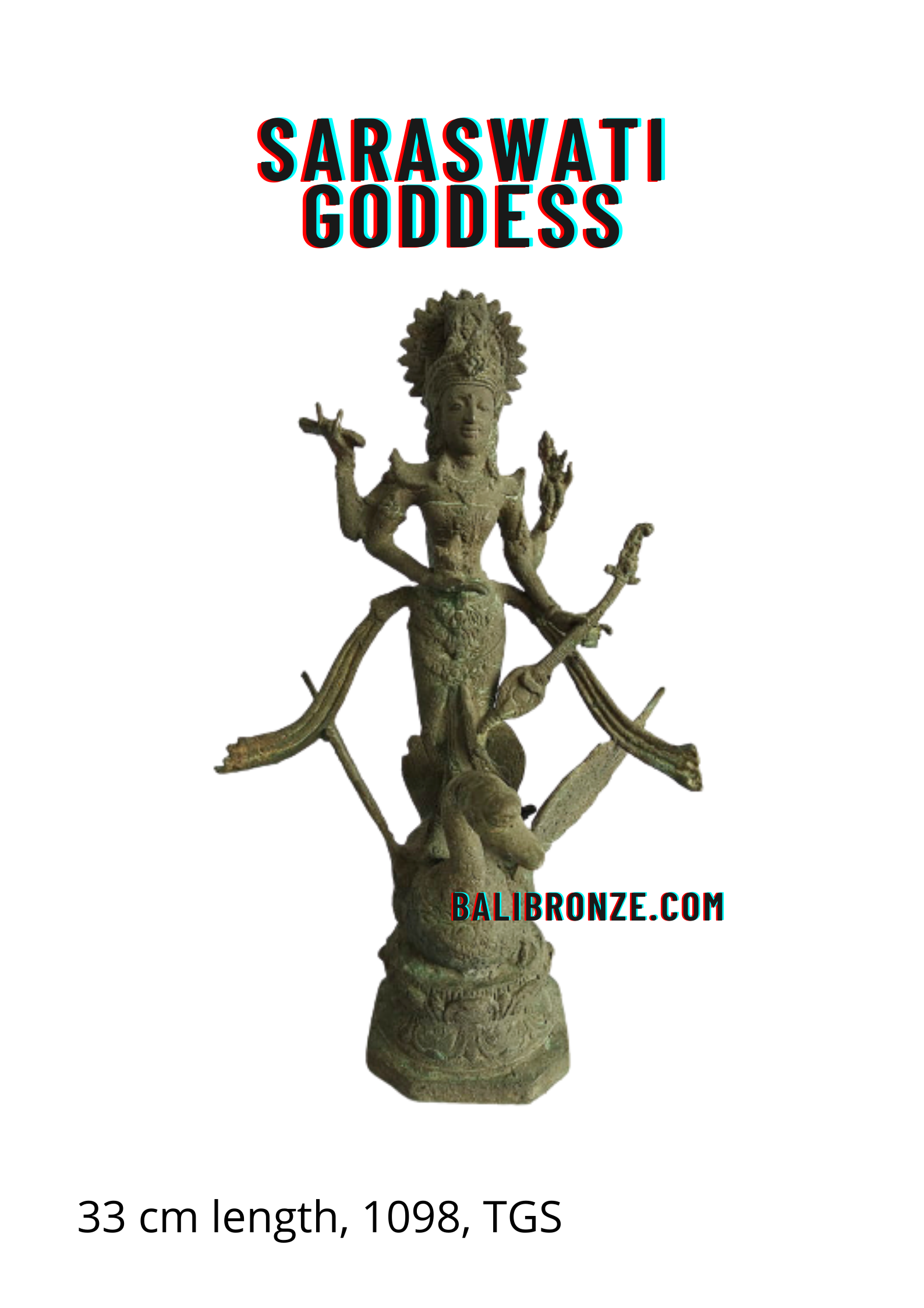 1098 Saraswati Goddess 33 cm TGS