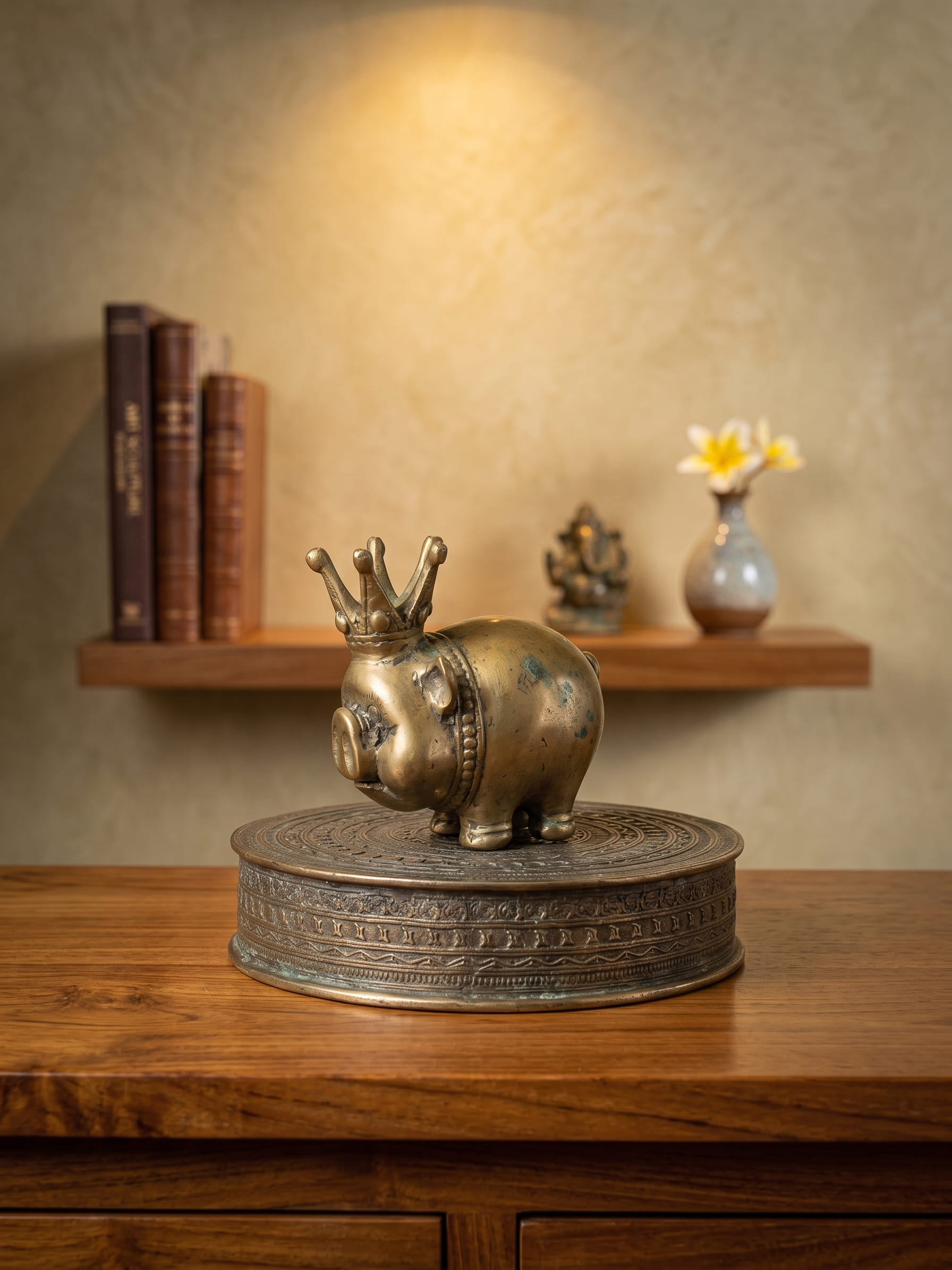 1159 Pig with Crown 9 cm LSMS