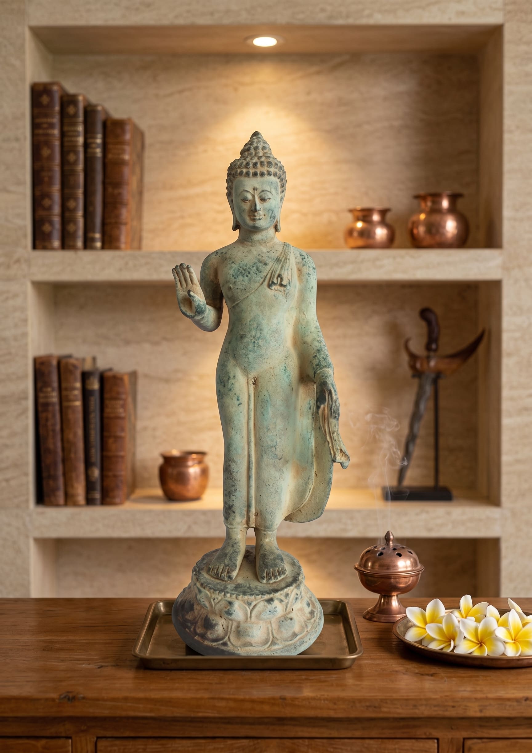 1132 Standing Budha 34 cm LSMS