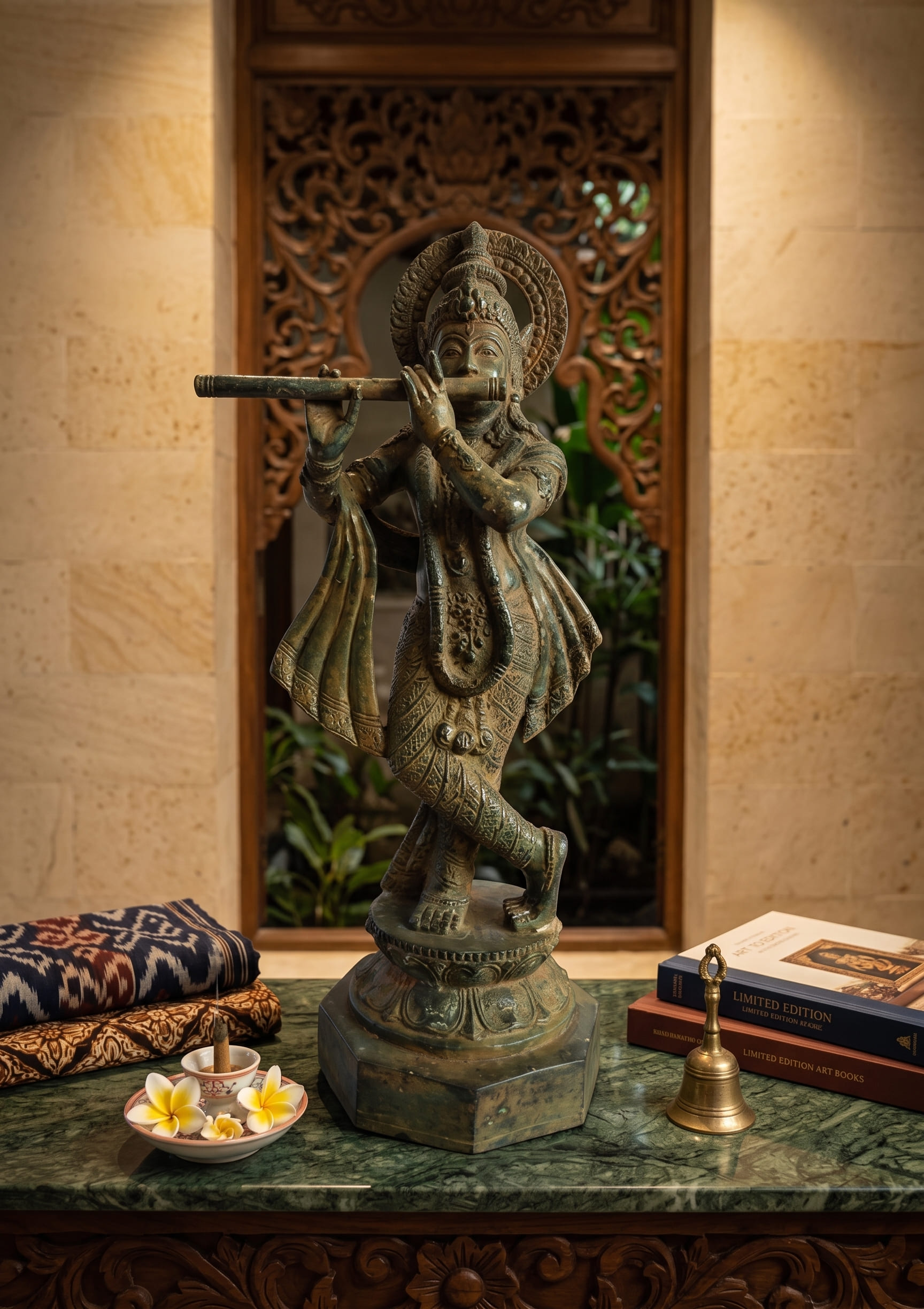 1051 Krishna with flute 41 cm TGS