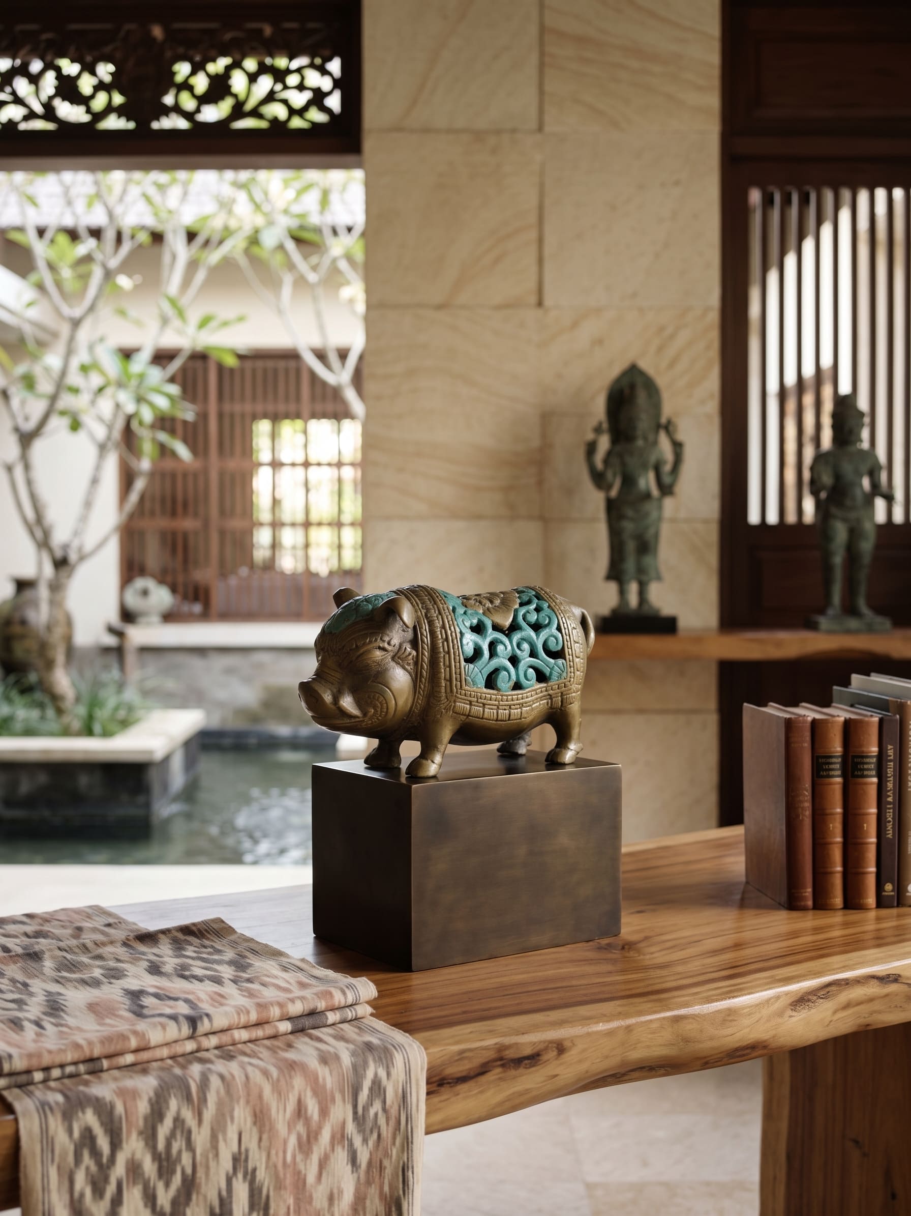 1007 Antique Pig 15cm TNM