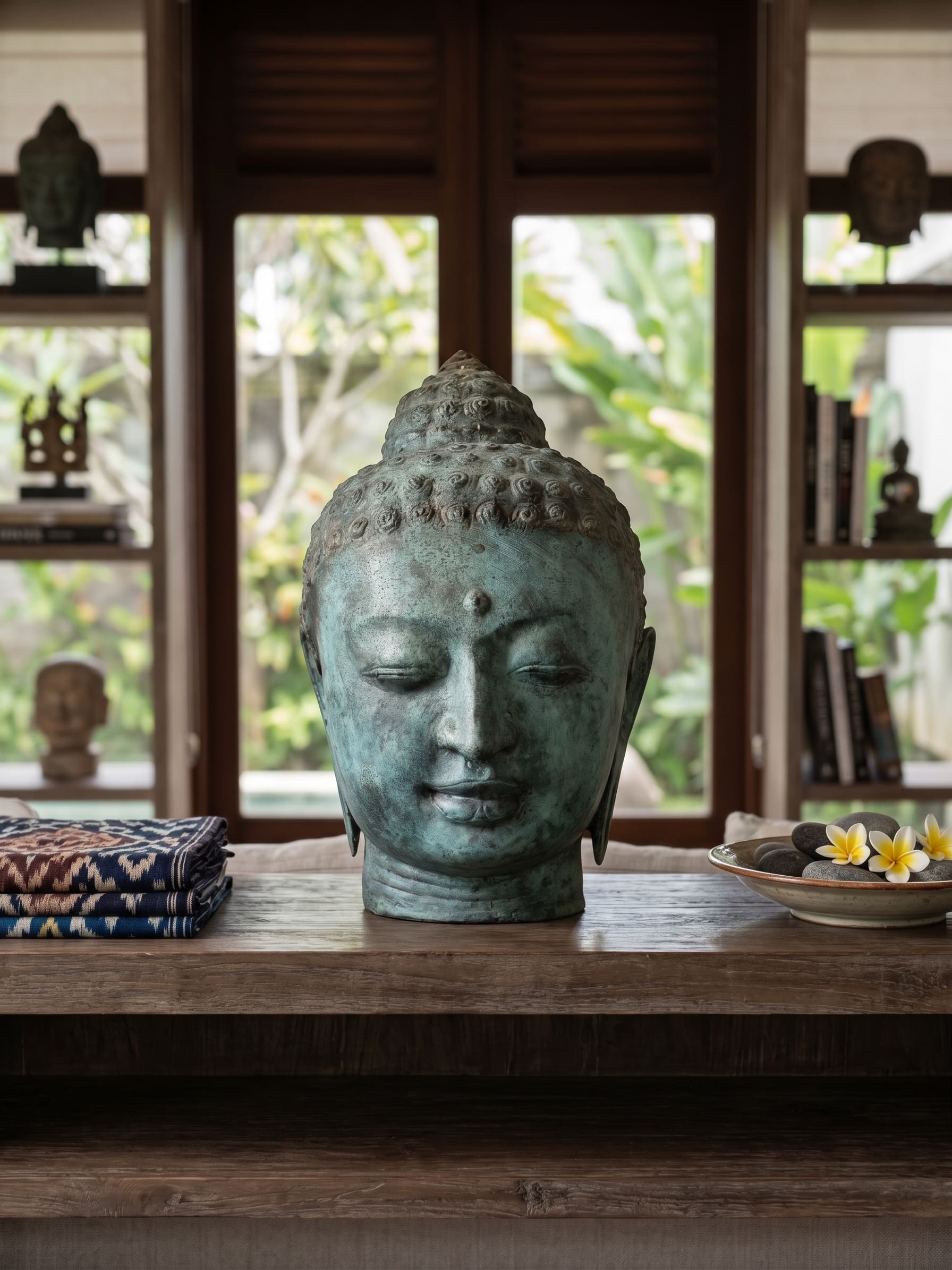 1039 Budha Head 28 cm BI